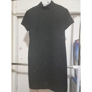 Classy‎ Stretchable Sparkly Black Dress Size 8 Great Condition